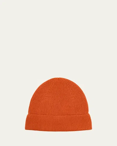 Handvaerk Men's Alpaca Beanie Hat In Lava