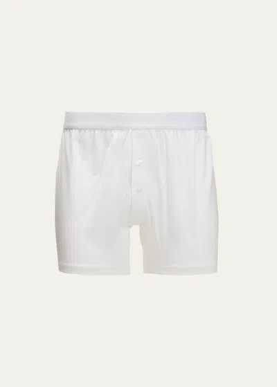 Handvaerk Men's Cotton-stretch Boxer Briefs In White