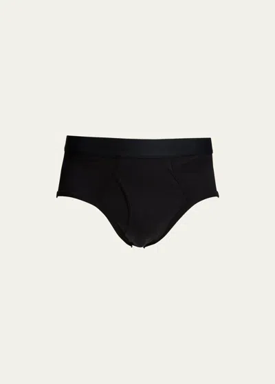 Handvaerk Men's Cotton-stretch Briefs In Black