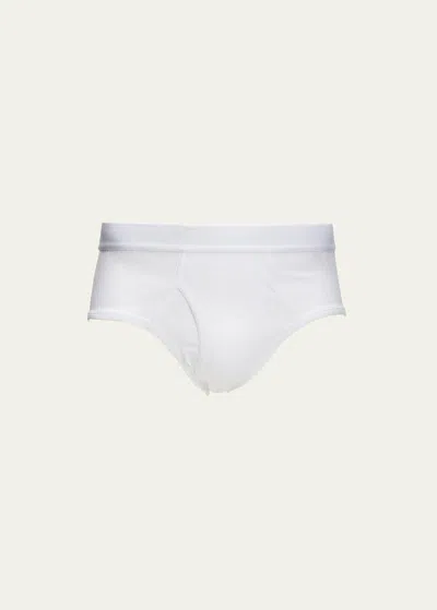 Handvaerk Pima Cotton-jersey Briefs In White