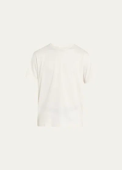 Handvaerk Men's Pima Cotton Crewneck T-shirt In Porcelain