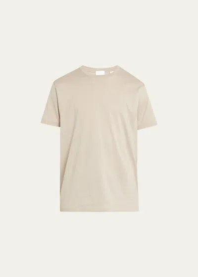 Handvaerk Men's Pima Cotton Crewneck T-shirt In Taupe