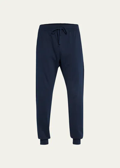 Handvaerk Men's Pima Cotton Pajama Pants In Dark Navy