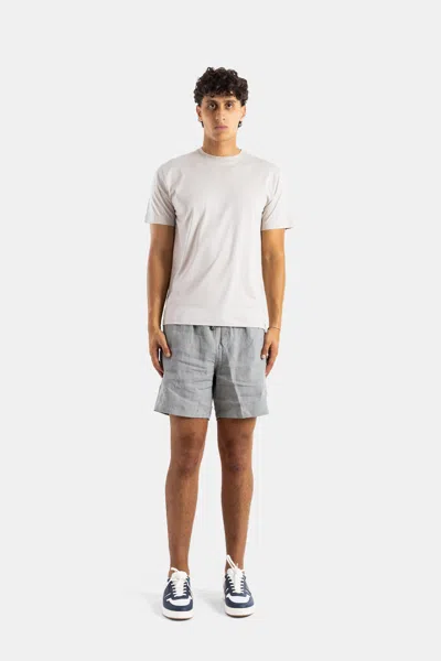 Handvaerk Pima Cotton Crew Neck T-shirt In Beige