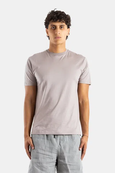Handvaerk Pima Cotton Crew Neck T-shirt In Gray