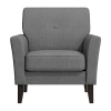 Handy Living Alex Transitional Flared Arm Accent Chair In Velour In Gray