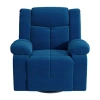Handy Living Prolounger Traditional Swivel Glider Recliner In Plush Velvet In Blue