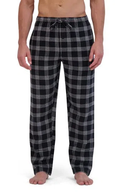 Hanes 2-pack Flannel Sleep Pants In Black Plaid
