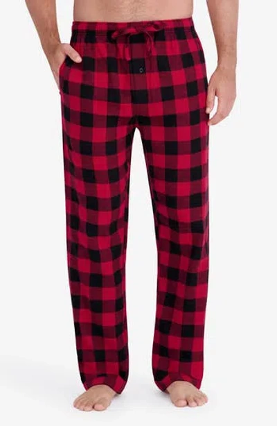 Hanes 2-pack Flannel Sleep Pants In Red/ Black