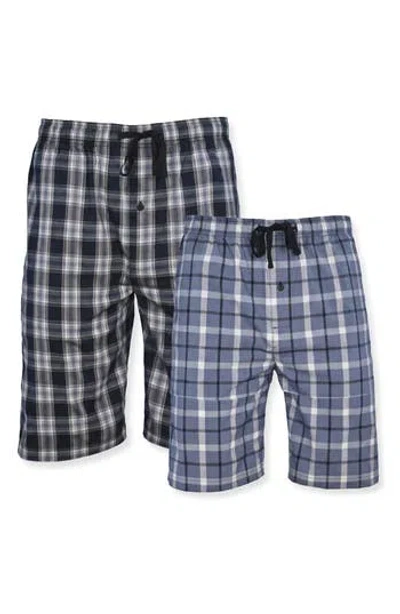 Hanes 2-pack Woven Sleep Shorts In Grey/ Black