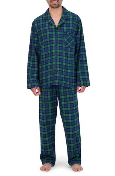 Hanes 2-piece Flannel Pajama Set In Blackwatch