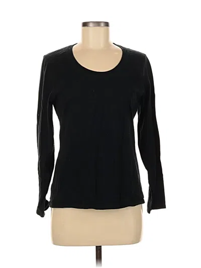 Pre-owned Hanes 3/4 Sleeve T-shirt In Black