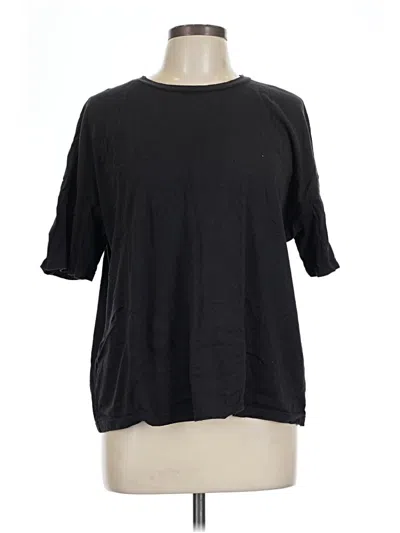 Pre-owned Hanes 3/4 Sleeve T-shirt In Black