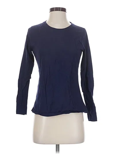 Pre-owned Hanes 3/4 Sleeve T-shirt In Blue