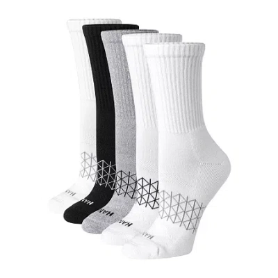 Hanes Absolute Active Heel Tab Womens 5 Pair Crew Socks In Gray