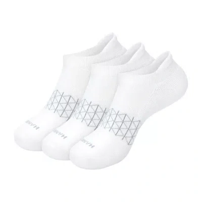 Hanes Absolute Heel Tab Mens Multi-pack 3 Pair No Show Socks In White