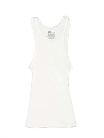 Pre-owned Hanes Kids' Active Tank Top In White