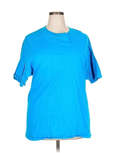Pre-owned Hanes Active T-shirt In Blue