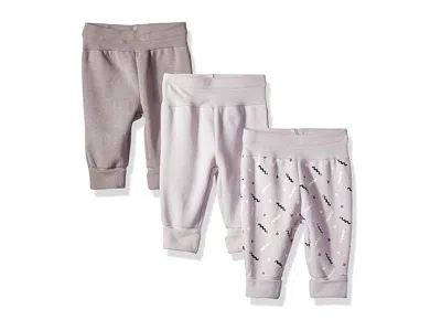 Hanes Kids' Baby Flexy 3 Pack Adjustable Fit Fleece Joggers Clothing Grey/black: 0-6 Months One Size In Gray
