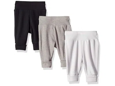 Hanes Kids' Baby Flexy 3 Pack Adjustable Fit Knit Jogger Pants Men's Clothing Grey/black: 6-12 Months One Size In Multi