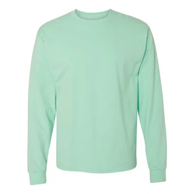 Hanes Beefy-t Long Sleeve T-shirt In Green