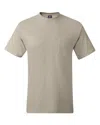 Hanes Beefy-t Pocket T-shirt In Beige