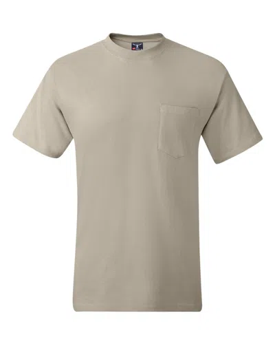 Hanes Beefy-t Pocket T-shirt In Beige