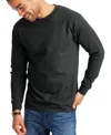 Hanes Beefy-t Unisex Long-sleeve T-shirt, 2-pack In Black