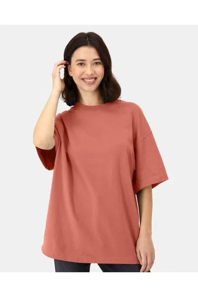 Hanes Beefy-t Retro Street T-shirt In Pink