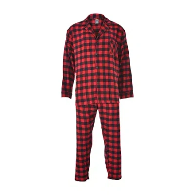 Hanes Big And Tall Mans Mens Flannel Pajama Set In Red