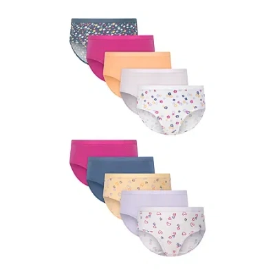 Hanes Big Kid Girls 10 Pack Briefs Gucsb1 In Multi