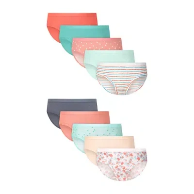 Hanes Big Kid Girls 10 Pack Hipster Panty Gucsh1 In Multi