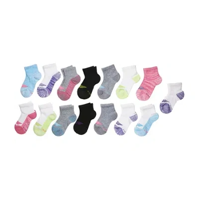 Hanes Big Kid Girls Multi-pack 15 Pair Quarter Ankle Socks