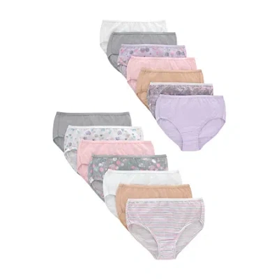 Hanes Bonus Pack Little & Big Kid Girls 14 Pack Briefs Gubb4b In Black