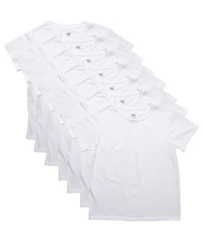 Hanes Boys' 6-16 Short-sleeve Crewneck Undershirt, 5+2 Bonus Pack In Multi