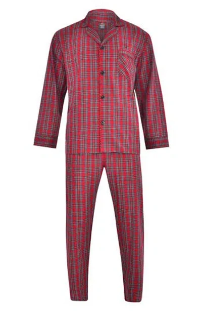 Hanes Classic Woven Pajamas In Red Plaid