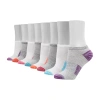 Hanes Cool Comfort Breathable Womens Multi-pack 8 Pair No Show Socks In White