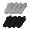 Hanes Cool Comfort Cushion Heel Tab Womens Multi-pack 8 Pair No Show Socks In Gray