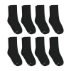 Hanes Cool Comfort Cushion Womens 8 Pair Crew Socks In Black