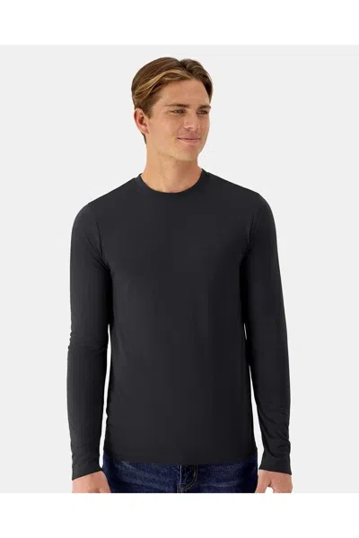 Hanes Cool Dri Cotton Touch Long Sleeve T-shirt In Black