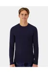 Hanes Cool Dri Cotton Touch Long Sleeve T-shirt In Blue