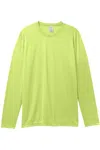 Hanes Cool Dri Cotton Touch Long Sleeve T-shirt In Green