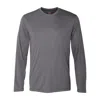 Hanes Cool Dri Long Sleeve Performance T-shirt In Silver