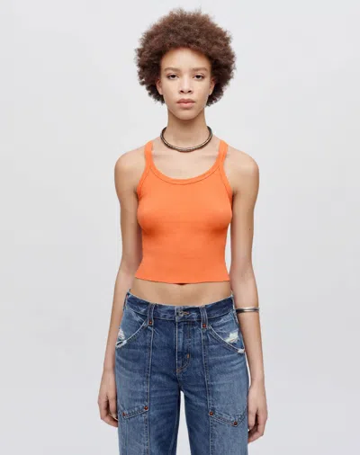 Hanes Cropped Ribbed Tank In Xs