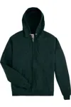 Hanes Ecosmart Full-zip Hooded Sweatshirt In Green