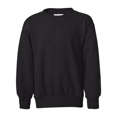 Hanes Kids'  Ecosmart Youth Crewneck Sweatshirt In Black