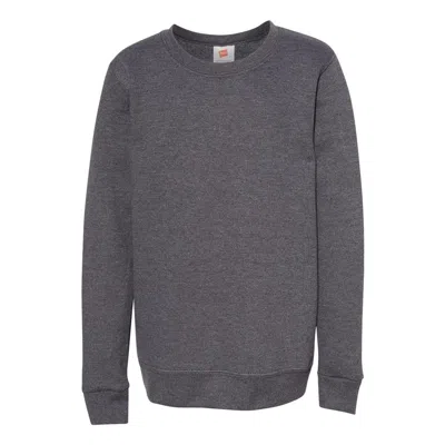 Hanes Kids'  Ecosmart Youth Crewneck Sweatshirt In Grey