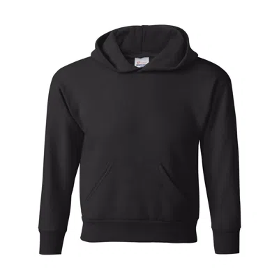 Hanes Kids'  Ecosmart Youth Hooded Sweatshirt In Black