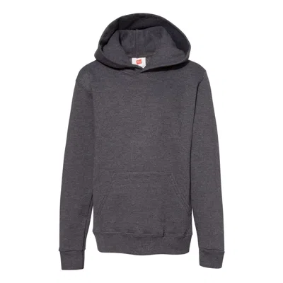 Hanes Kids'  Ecosmart Youth Hooded Sweatshirt In Grey