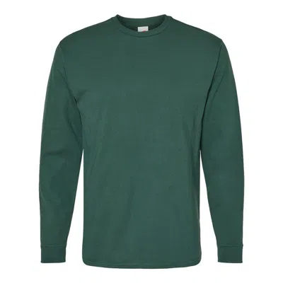 Hanes Essential-t Long Sleeve T-shirt In Green